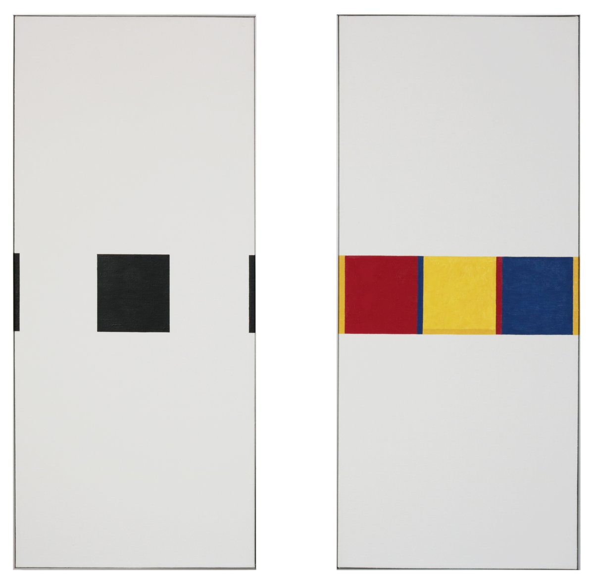 &quot;serie 3 – 4/4&quot; (1985, 4-part), oil on linen, each 100 x 40 cm