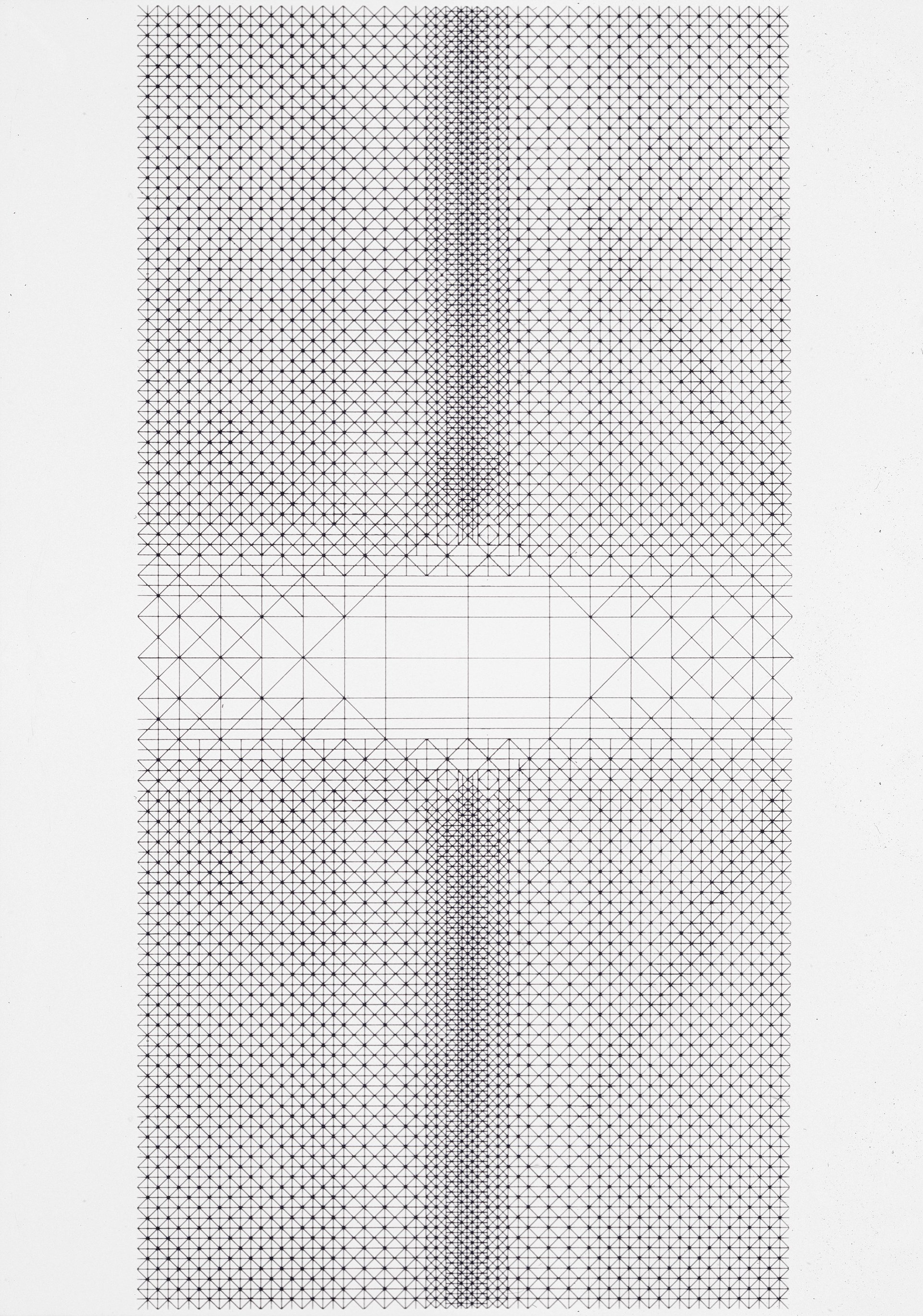 lev nusberg, &quot;kreuz&quot; (1962), silkscreen on laid paper, 84 x 60 cm