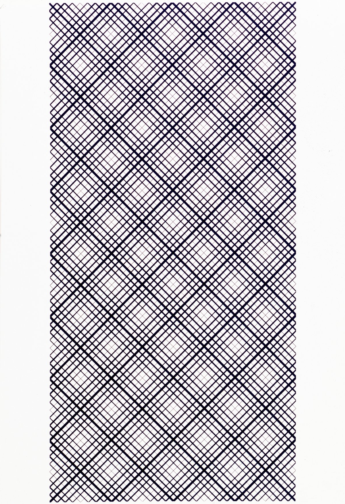 lev nusberg, &quot;kinetische zeichnung&quot; (1963–65), silkscreen on laid paper, 84 x 60 cm