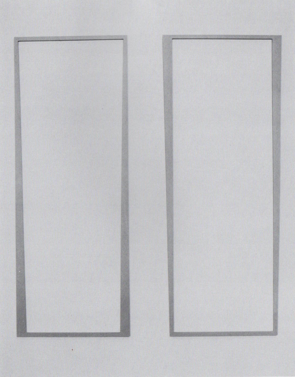 fig. 5: &quot;two frames III&quot; (1979), acrylic on wood, 143 x 56,5 cm