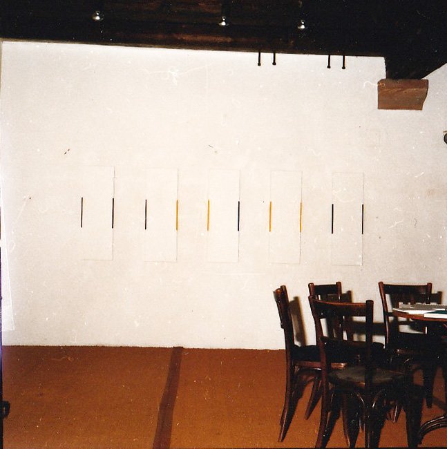 view of installation from &quot;kunibert fritz—bilder, objekte und grafik&quot; at edition &amp; galerie hoffmann 1989/90