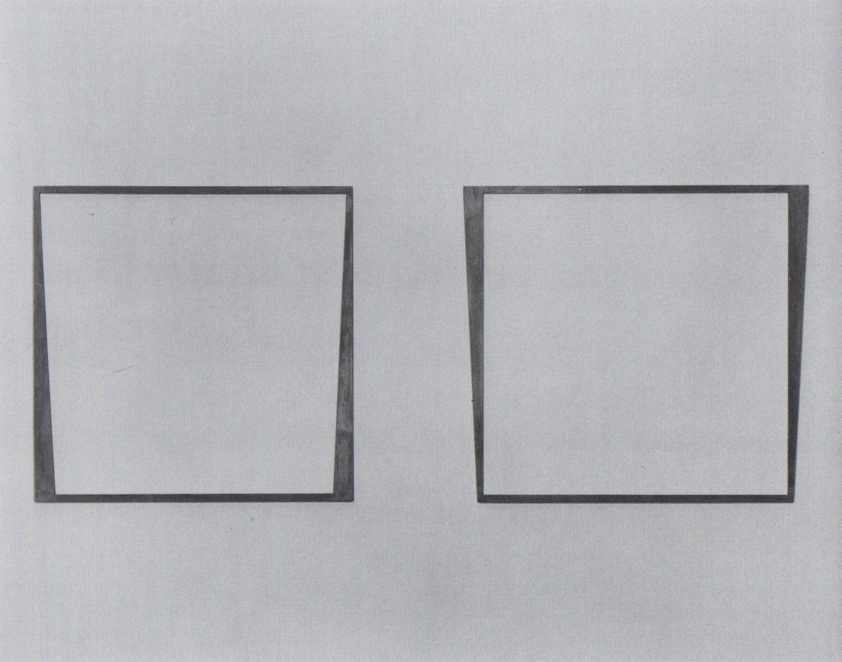 (fig. 6) &quot;two frames II&quot; (1979), painted wood, 72 x 173 cm