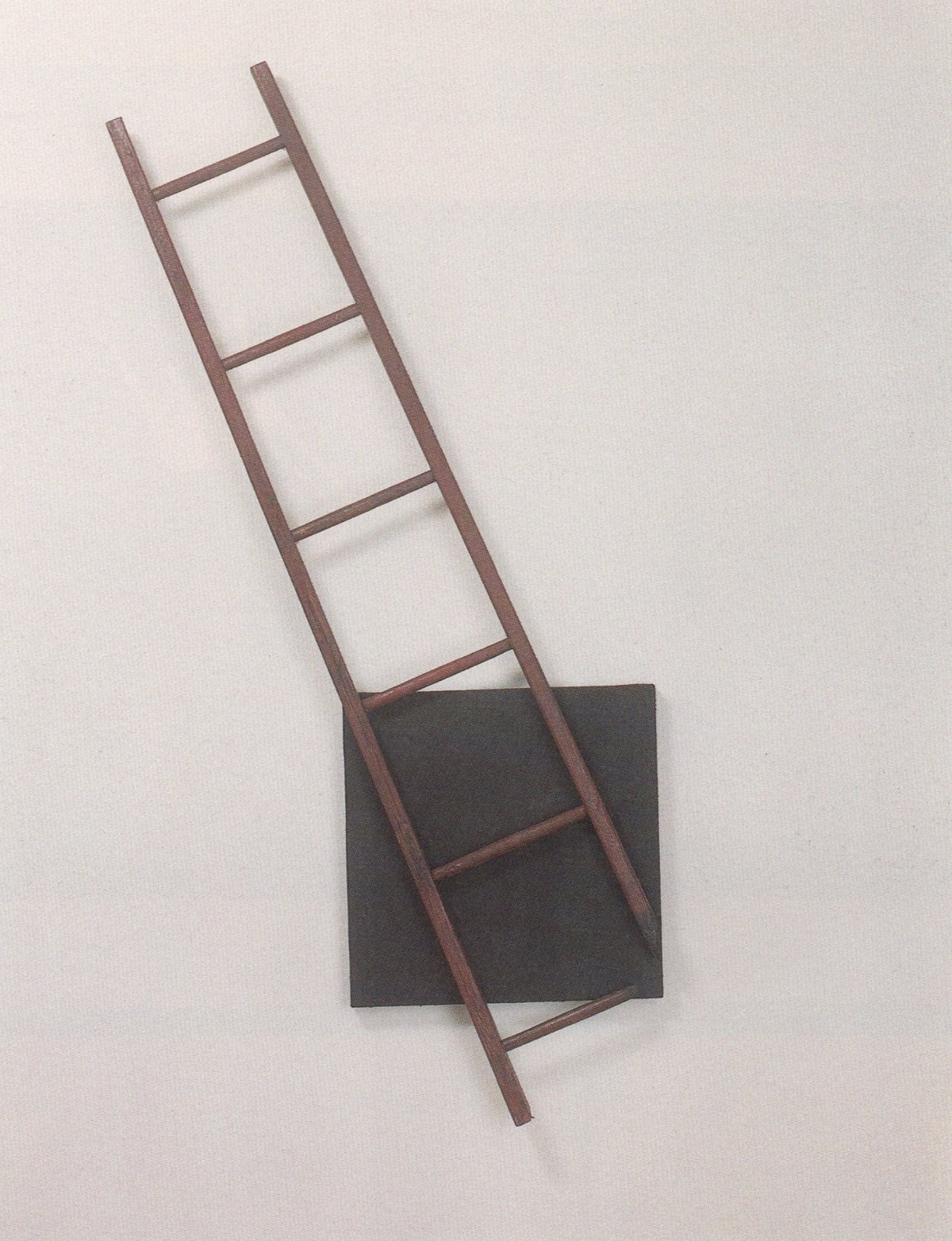 eric snell, “joanna&#x27;s ladder” (1991), ash of ladder on canvas, 240 x 120 cm