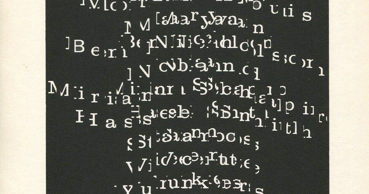 schriftcollage 20.4.62 von franz mon edition & galerie hoffmann