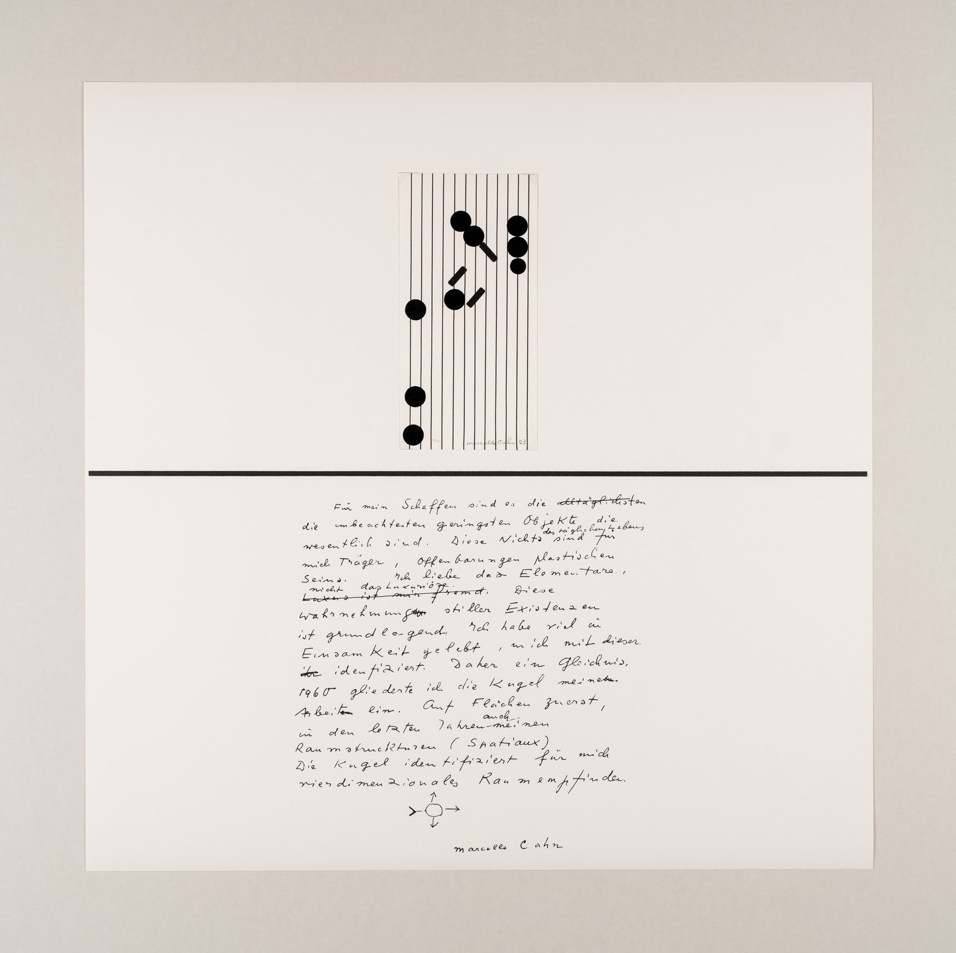 marcelle cahn, &quot;untitled&quot; (1973), silkscreen on paper, 60 x 60 cm