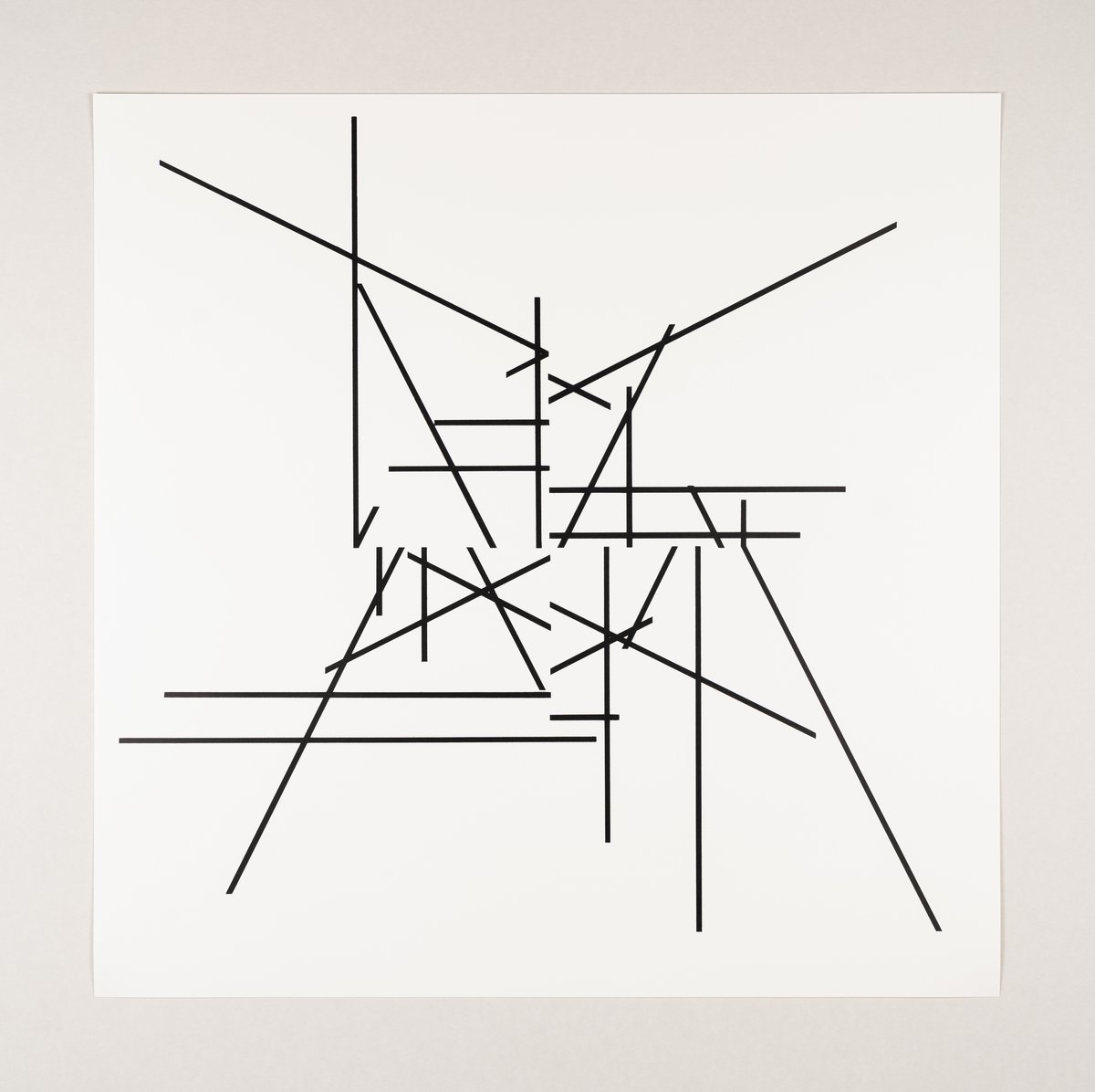 malcolm hughes, &quot;untitled&quot; (1977), silk screen on paper, 60 x 60 cm