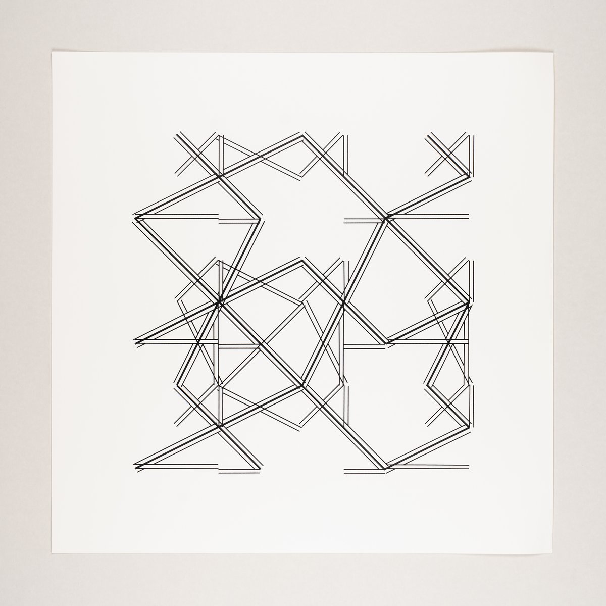 kenneth martin, &quot;untitled&quot; (1977), silk screen on paper, 60 x 60 cm
