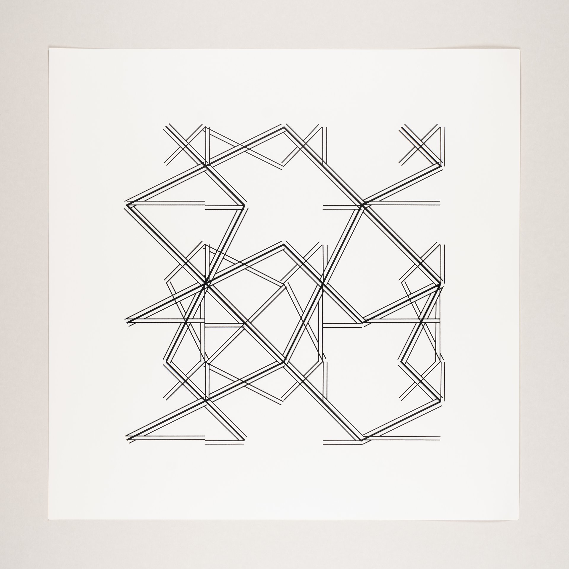 kenneth martin, &quot;untitled&quot; (1977), silk screen on paper, 60 x 60 cm