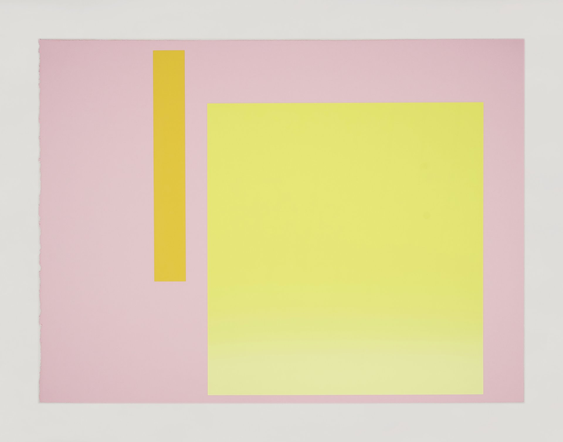 rupprecht geiger, metapher zahl 4 (1986), silkscreen on laid paper, 80,5 x 107 cm