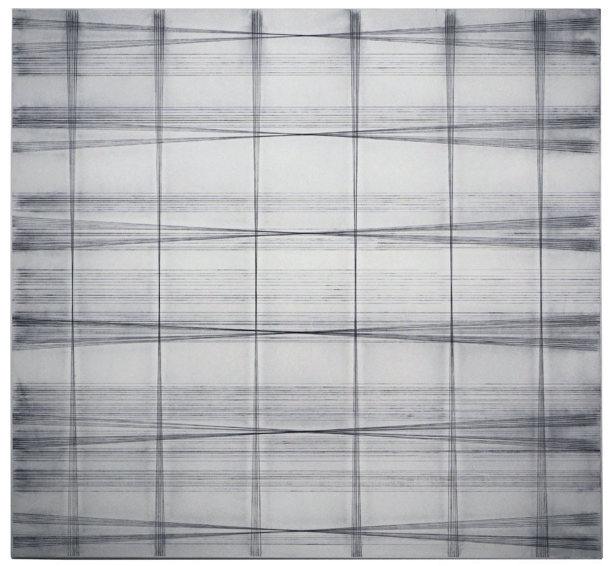 serena amrein, &quot;gris-gris 3&quot; (2017), pigment on canvas, 150 x 160 cm