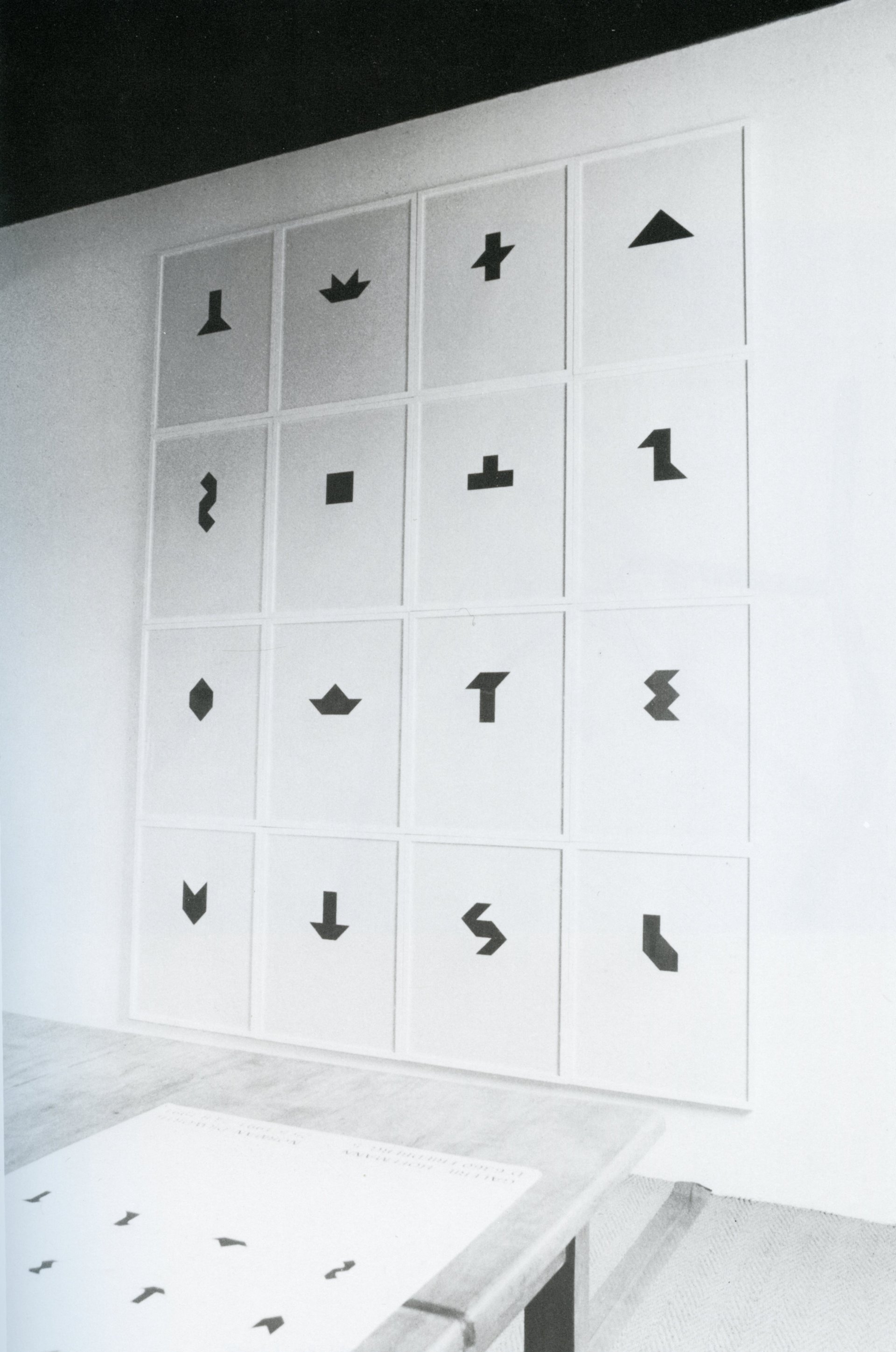 view of installation: &quot;hommage à lago&quot; (1990), graphite on paper, each 65 x 50 cm
