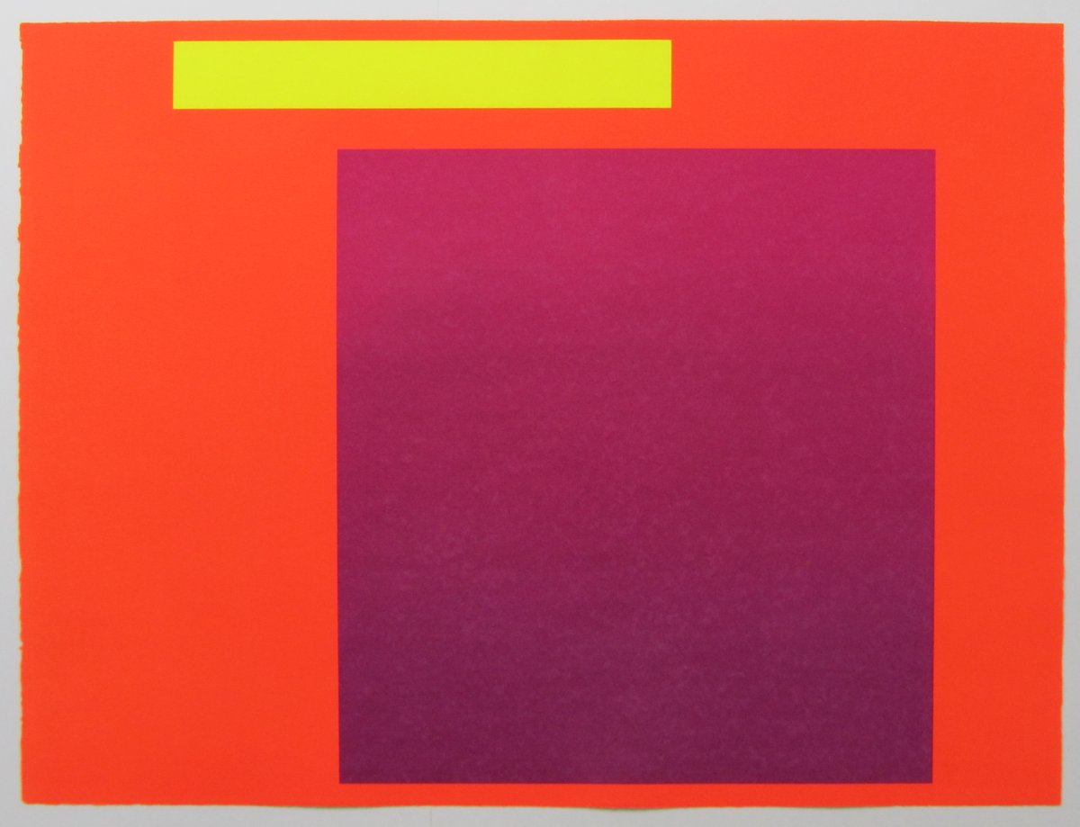 rupprecht geiger, metapher zahl 7 (1986), silkscreen on laid paper, 80,5 x 107 cm