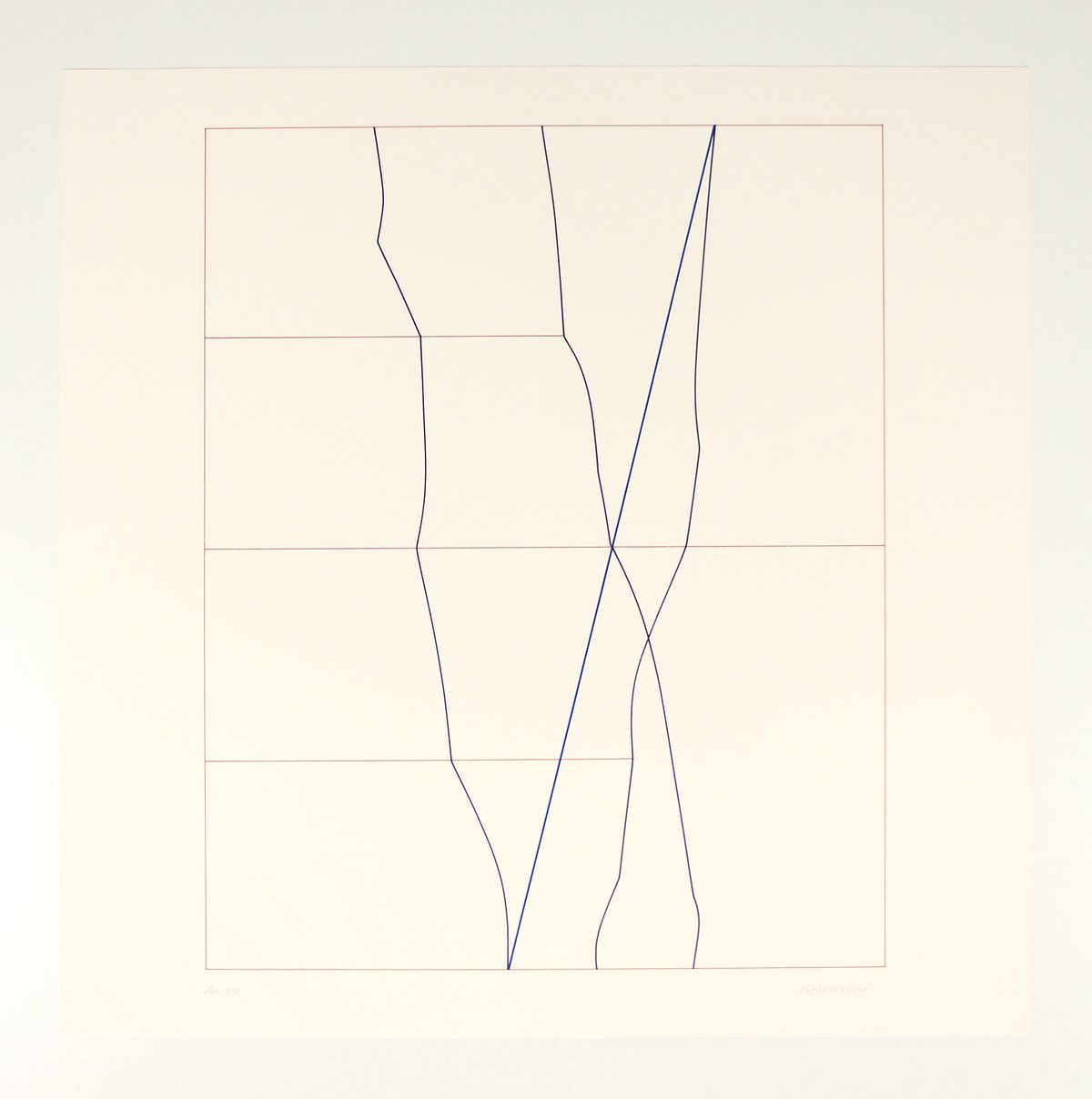 hans joachim albrecht, &quot;untitled&quot; (1996), silk screen on laid paper, 60 x 60 cm