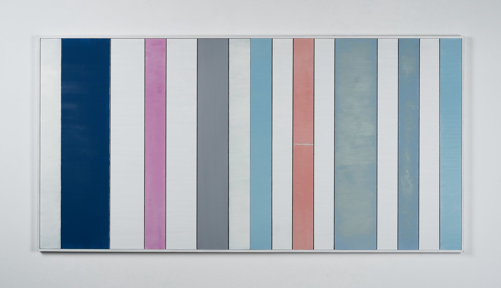 gudrun piper, &quot;vertikal 2 und vertikal 3&quot; (2006), oilpaint and acrylic paint on wood, 60 x 120 cm