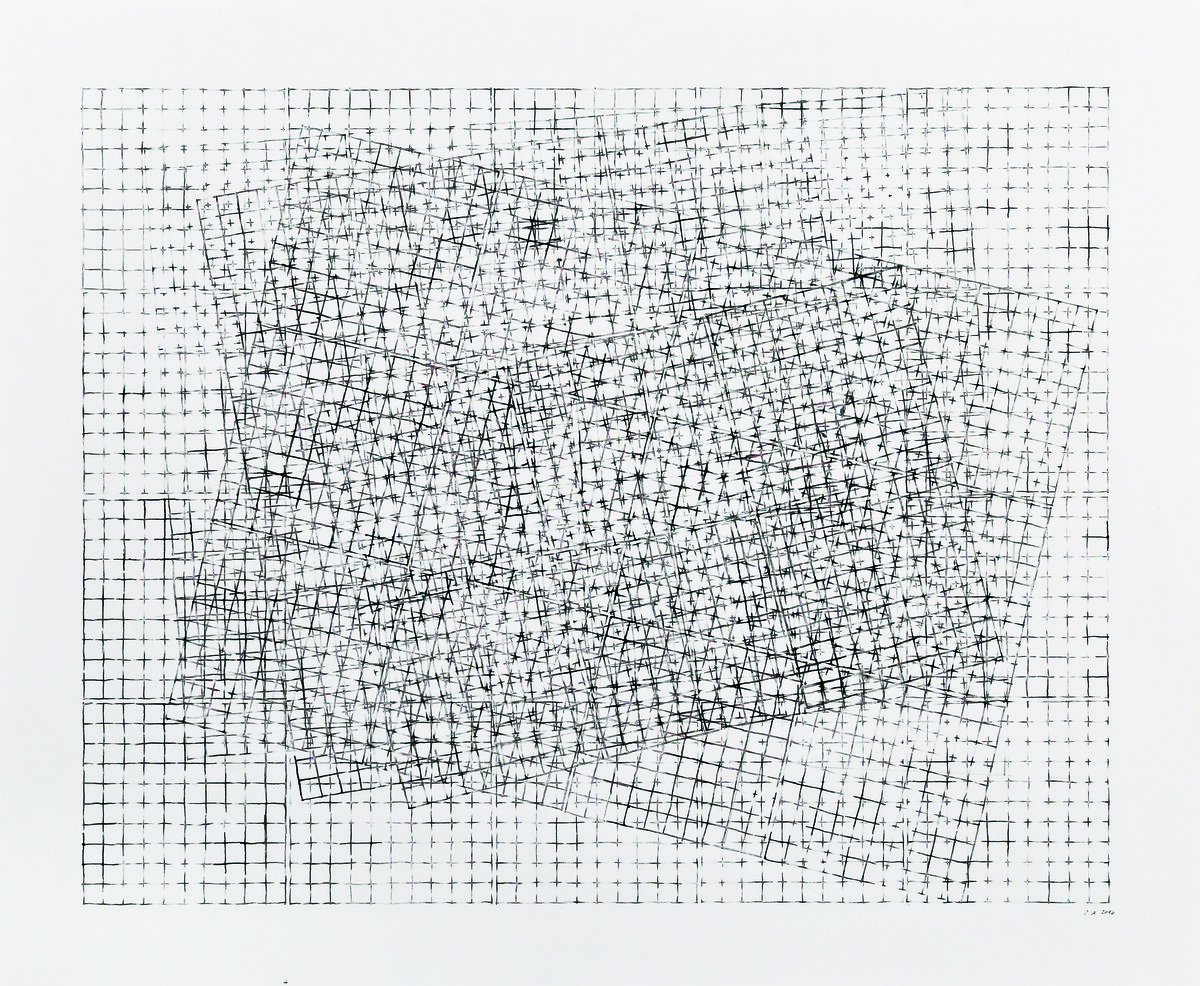 &quot;gitter 3&quot; (2016), pigment on cardboard, 50 x 60 cm