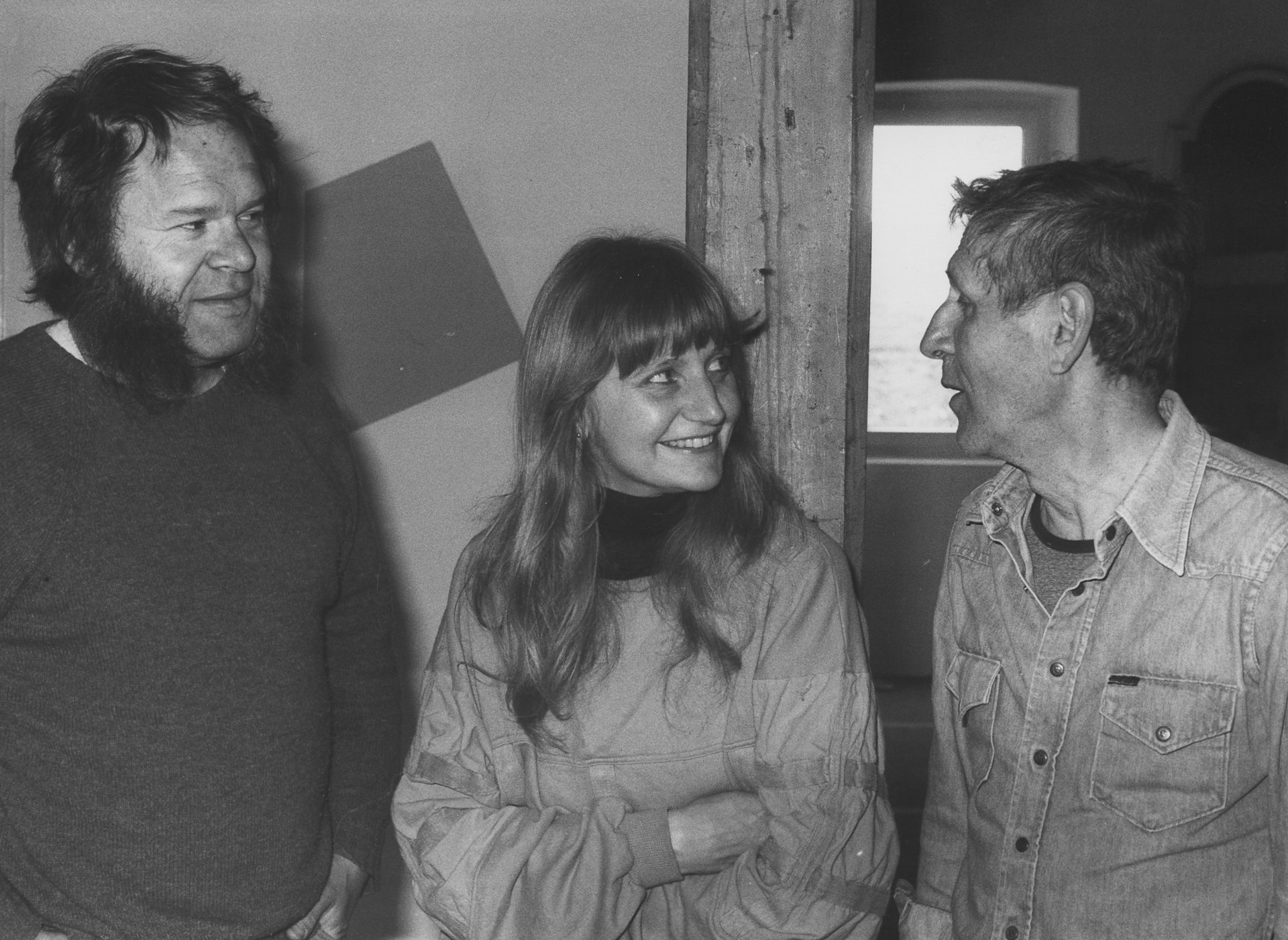 hans-jürgen slusallek, adelheid hoffmann and julije knifer at edition &amp; galerie hoffmann in 1994